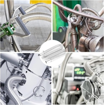 КОМПЛЕКТ ВЫХЛОПНОЙ ТРУБЫ ДЛЯ ДИЗЕЛЬНОГО ОТОПЛЕНИЯ 2М 25ММ + 2*ХОМУТА