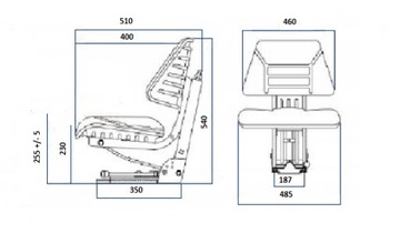 SIEDZENIE do ciągnika T25/MF/C330/C360/C328