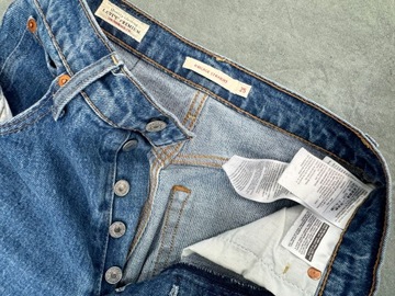 Levi's Ribcage spodnie mum jeans okazja r25 high 34 XS szeroka nogawka