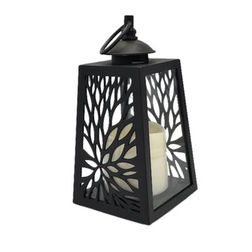 Ажурный фонарь со светодиодной свечой Фонарь со свечой и батарейной вставкой