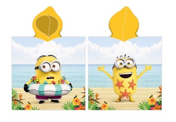 MINIONKI Ręcznik KĄPIELOWY z Kapturem PONCHO OKRYCIE MINIONS DZIECKO