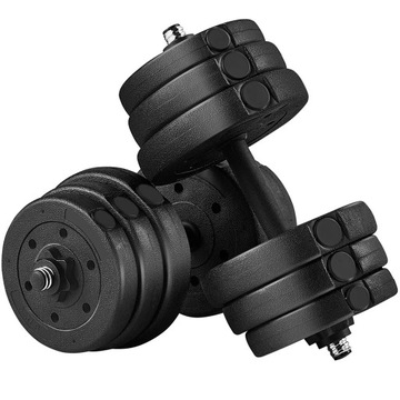 Zestaw 2 regulowanych hantli 25 kg Yaheetech 12.5x2