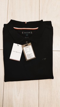 Koszulka polo Tommy Hilfiger Sports Custom Fit czarna r. XL