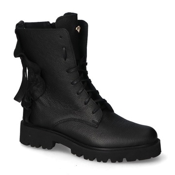 Botki Nicole 2783/056 Czarne lico 39