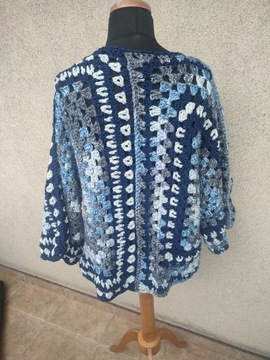 Kardigan sweter handmade boho hippie