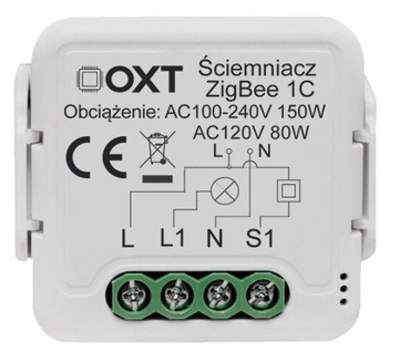 Moduł OXT mini ściemniacz 1 obwód ZigBee TUYA