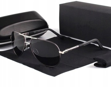ALUMINIOWE MĘSKIE OKULARY POLARYZACYJNE UV400 NOWOŚĆ LATO 2024 + ETUI