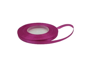 TAŚMA SATYNOWA wstążka 32 m x 0,6 cm róż ciemny fuksja satyna