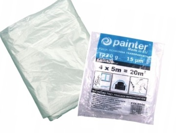PAINTER Folia Malarska TRANSPARENTNA 270g 4 x 5m