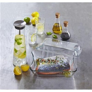 SIMAX ŻAROODPORNE NACZYNIE PROSTOKĄTNE Z POKRYWĄ 4,4L 2,5+1,9