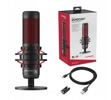 Микрофон HyperX QuadCast BLK-RD HX-MICQC-BK