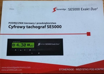 Podręcznik użytkownika cyfrowy tachograf SE5000