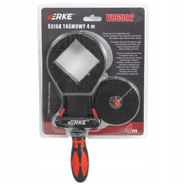 ŚCISK STOLARSKI TAŚMOWY MONTAŻOWY KĄTOWY 4m VERKE