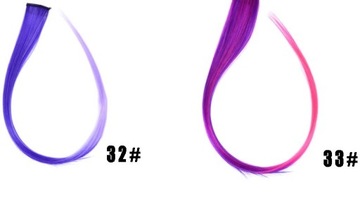 Красочные наращивание волос Ombre STRIPED CLIP