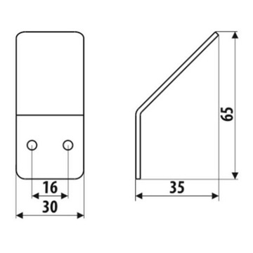 Вешалка для мебели LOFT одинарная, MAT BLACK WS04