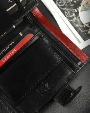 Męski portfel skórzany Ronaldo na prezent RFID