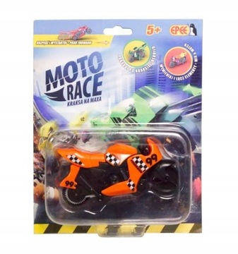 MotoRace Kraksa na maxa MOTOREK POMARAŃCZOWY 8,5cm