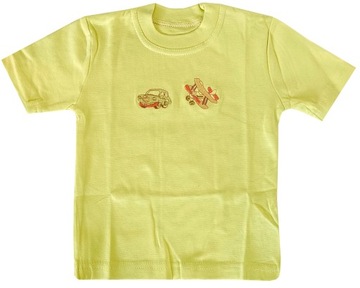 KOSZULKA DZIECIĘCA T-SHIRT BLUZKA BLADO ŻÓŁTA 2 LATA 92 CM MODEL:K179