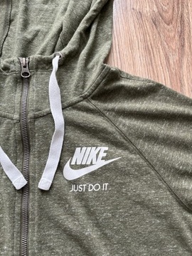 NIKE DAMSKA BLUZA Z KAPTUREM FULLZIP R. M KHAKI MELANŻ