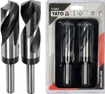 YATO ZESTAW WIETYŁA DO METALU WIERTŁO HSS 2szt 26-28MM