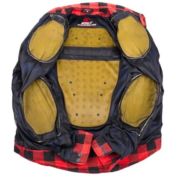 МУЖСКАЯ РУБАШКА WOLF С КЕВЛАРОВОЙ ЗАЩИТОЙ LS01, КРАСНАЯ L