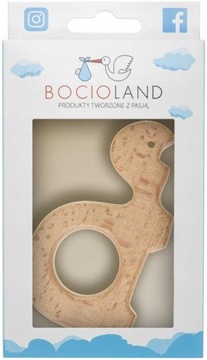 Bocioland Gryzak drewniany ŻÓŁW na ząbkowania