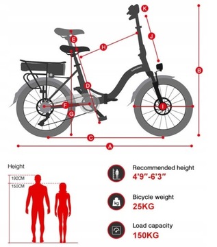 Rower Elektryczny składany Męski/damski Samebike 20“E-bike +kosz +wsporniki