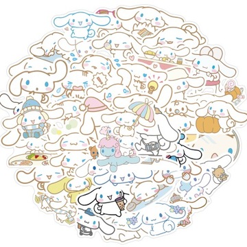 Naklejki Kuromi Melody Cinnamoroll Purin 200 Sztuk