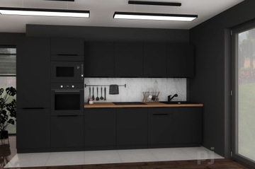 Модульная кухня 3,5 м Sierra/Arko черный, кашемир, свободный дизайн pj