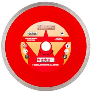 АЛМАЗНЫЙ ДИСК КЕРАМИЧЕСКИЙ ГРЕС ГЛАЗУРЬ 230x2,2 25,4/22,23 RICHMANN C4864
