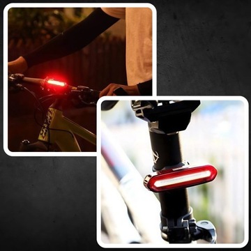 ЗАДНИЙ ВЕЛОСИПЕДНЫЙ ФОНАРЬ, ЗАРЯДНЫЙ, USB LED COB, КРАСНЫЙ, АККУМУЛЯТОРНЫЙ