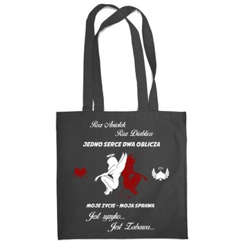 TORBA RAZ ANIOŁEK RAZ DIABLICA RÓŻNE KOLORY