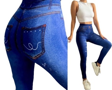 Legginsy MODNE Spodnie JEANS Leginsy WZORY NEW