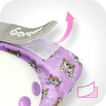 Комплект защит для детских роликовых коньков BERGEN XS фиолетовый