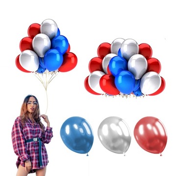 Metaliczne Balony Mix 50szt Ślub Wesele Urodziny imieniny sylwester bal
