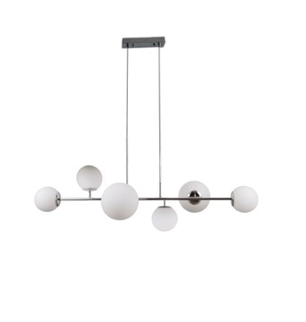 LAMPA WISZĄCA SUFITOWA ŻYRANDOL 6 CHROM KULE LED