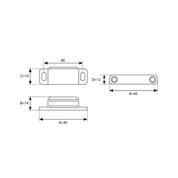 МАГНИТНАЯ ЗАЩЕЛКА МАГНИТНЫЙ ЗАМОК ДЛЯ ДВЕРЕЙ ШКАФА
