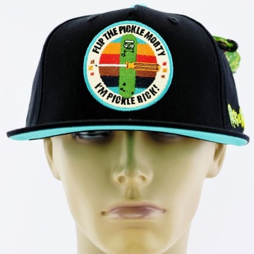 Czapka z prostym daszkiem męska Rick and Morty SNAPBACK 55-60cm czarna HAFT