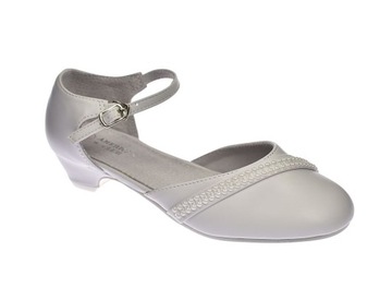 Белые балетки на высоком каблуке для причастия, размер 41/24. 38