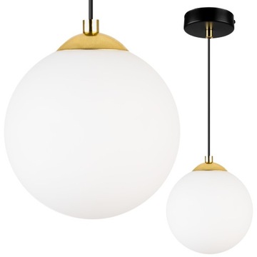 LAMPA WISZĄCA SUFITOWA PLAFON KULA ZŁOTO CHROM LED
