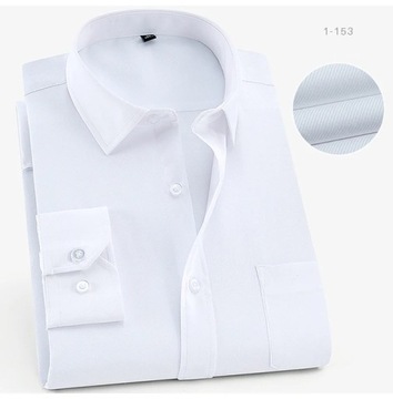 Men's Long Sleeve Standard-fit Solid Basic Dress S