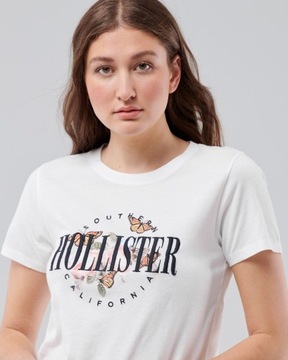 HOLLISTER by Abercrombie T-shirt Koszulka Logo XS