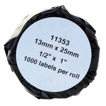 Etykiety Naklejki do DYMO 11353 S0722530 13x25 mm 1000 szt ROLKA