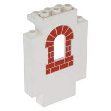 LEGO Ściana 4444pb01 Panel z oknem murek biały pirates 6277 6276