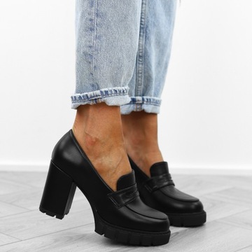 Туфли женские черные, матовые, удобные, устойчивые, размер 168-555, 39 размер.