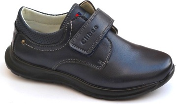 MOKASYNY Trzewiki Półbuty skóra rzep R-36-23,8cm