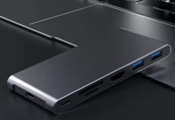АДАПТЕР-ХАБ USB-C SSD M2 Корпус 8 в 1 HDMI SD M.2