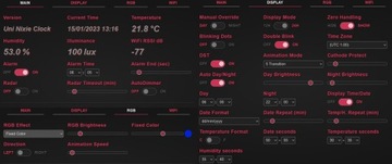 Универсальный комплект часов с лампой NIXIE WiFi