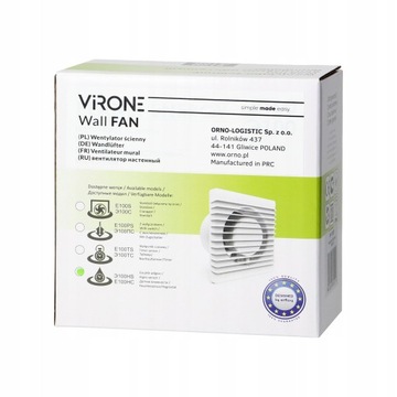 ВЕНТИЛЯТОР ВАННОЙ FI 100 ДАТЧИК ВЛАЖНОСТИ ТАЙМЕР