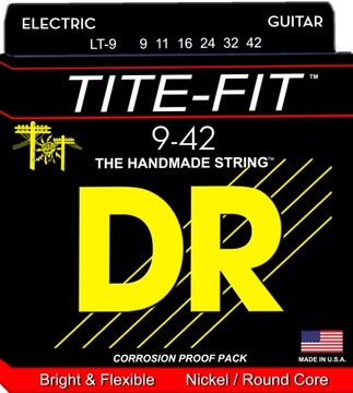 DR LT 9 Tite-Fit struny do gitary elektrycznej